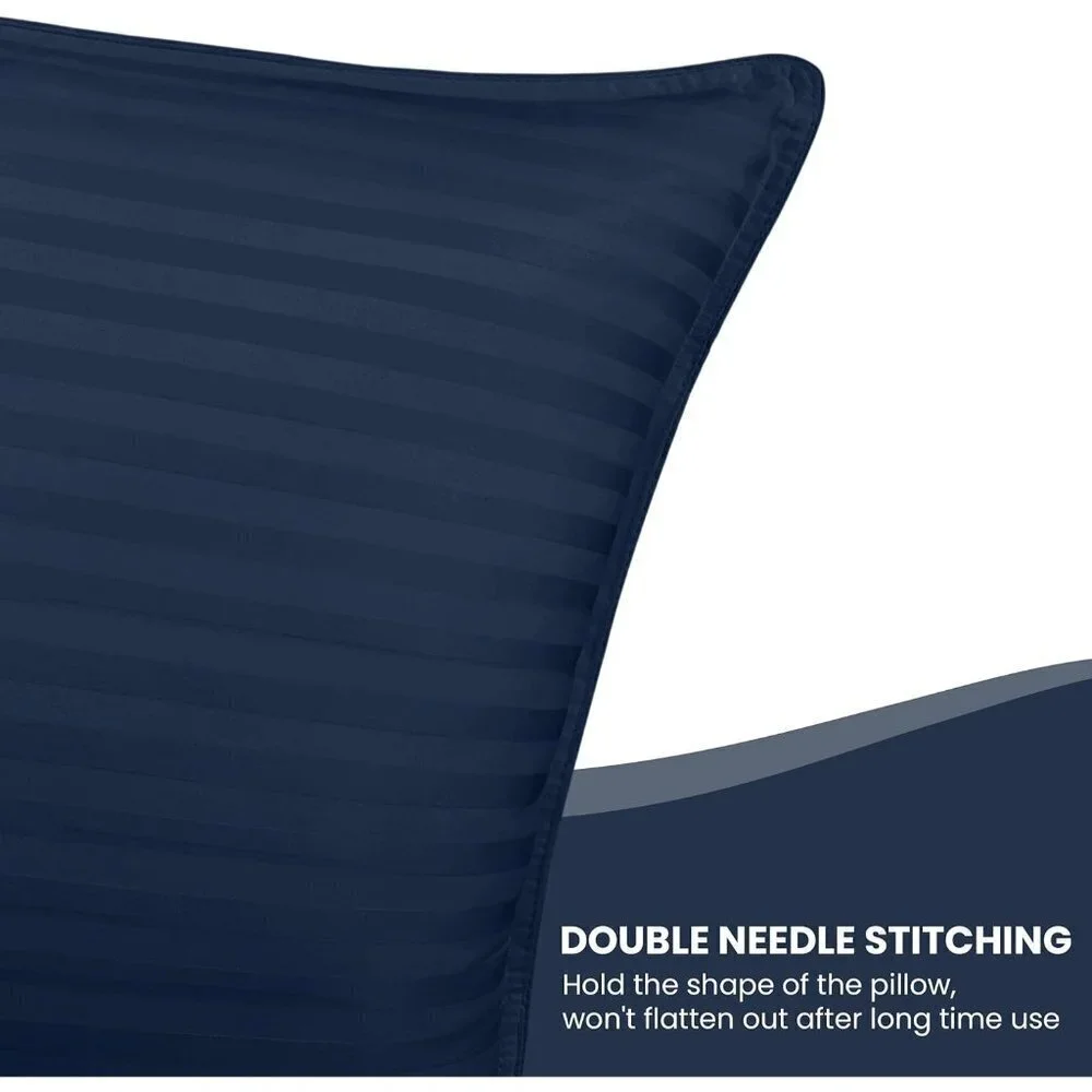 👉 2 Set King Bedding Bed Pillows for Sleeping  (Navy) Cooling Hotel Style